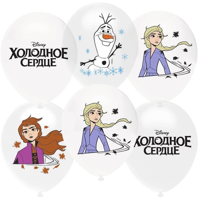 Шар (12''/30 см) Холодное сердце, Белый (200)/Прозрачный (600), кристалл, 1 ст Шар (12''/30 см) Холодное сердце, Белый (200)/Прозрачный (600), кристалл, 1 ст