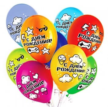 Шар 12"/30 см СДР Пиксели