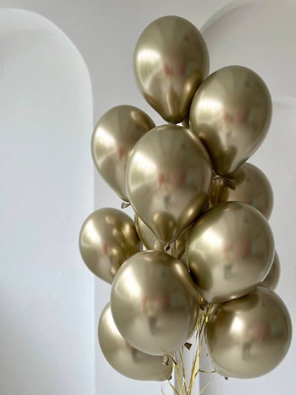 Шар (12"/30см) Хром,золото Шар (12"/30см) Хром,золото