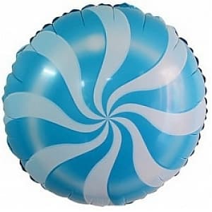 Шар (18"/45см) Круг, Леденец, голубой