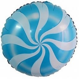 Шар (18"/45см) Круг, Леденец, голубой