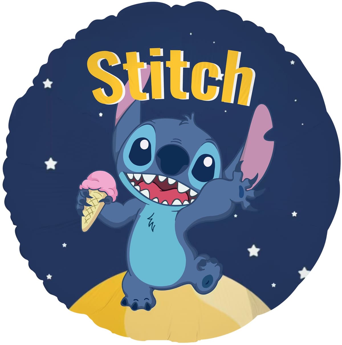 Шар (18''/46 см) Круг, Любимый монстрик с мороженым