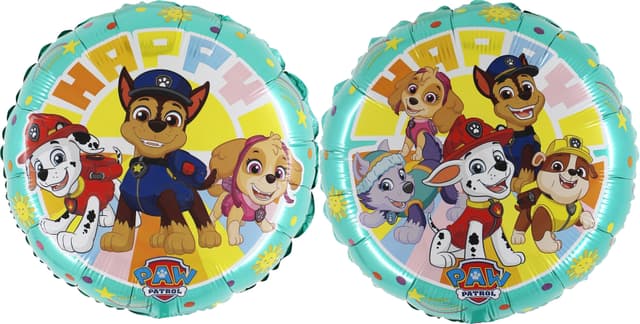 Шар (18''/46 см) Круг, Щенячий Патруль, Счастливая команда Шар (18''/46 см) Круг, Щенячий Патруль, Счастливая команда