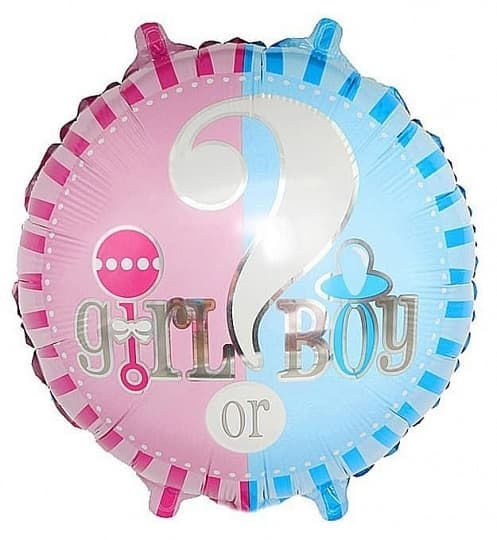 Шар (18"/46см) Круг, Девочка или мальчик