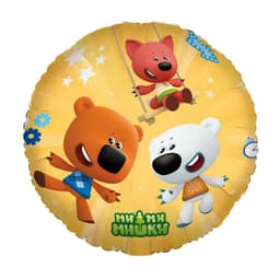 Шар (18"/46см) Круг, Ми-ми-мишки/Agura