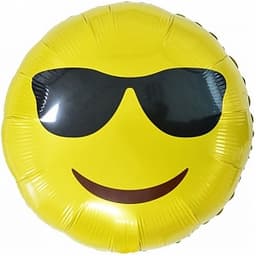 Шар (18"/46см) Круг,Смаил Эмоции (Крутой)
