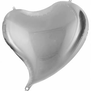 Шар (18"/46см) Сердце,Изгиб,серебро/Falali Шар (18"/46см) Сердце,Изгиб,серебро/Falali