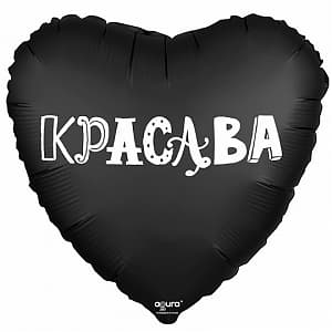 Шар (18"/46см) Сердце,Красава,черный Шар (18"/46см) Сердце,Красава,черный