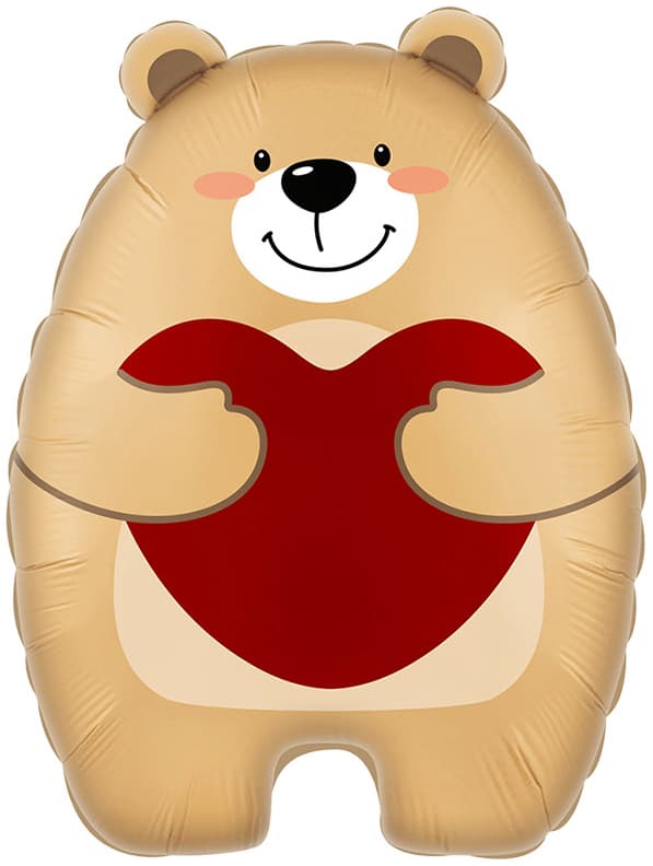 Шар (21''/53 см) Фигура, Мишка с сердцем