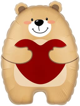 Шар (21''/53 см) Фигура, Мишка с сердцем