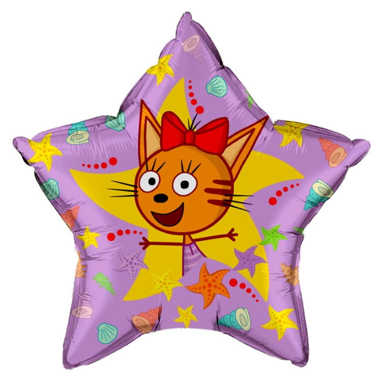 Шар (22"/56 см) Звезда Три Кота, Карамелька