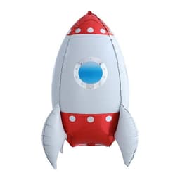 Шар (27"/69см) Фигура, 3D Ракета, красный