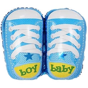 Шар (29"/74см) Фигура, Ботиночки для мальчика, голубой