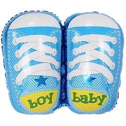 Шар (29"/74см) Фигура, Ботиночки для мальчика, голубой