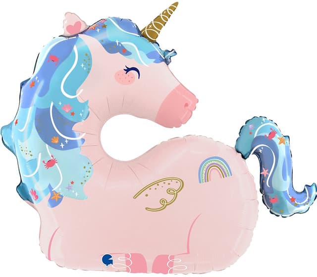 Шар (30''/76 см) Фигура, Морской единорог Шар (30''/76 см) Фигура, Морской единорог