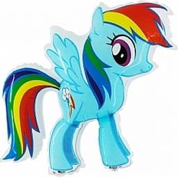 Шар (32"/81см) Фигура,Милая пони Радуга