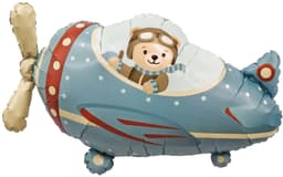 Шар (34''/86 см) Фигура, Самолет и мишка-пилот