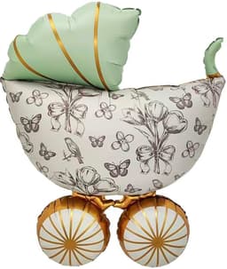 Шар (36''/91 см) Фигура, Коляска Ретро, Сатин