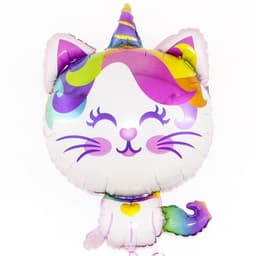 Шар (36"/91см) Фигура,Котенок-радужный единорог