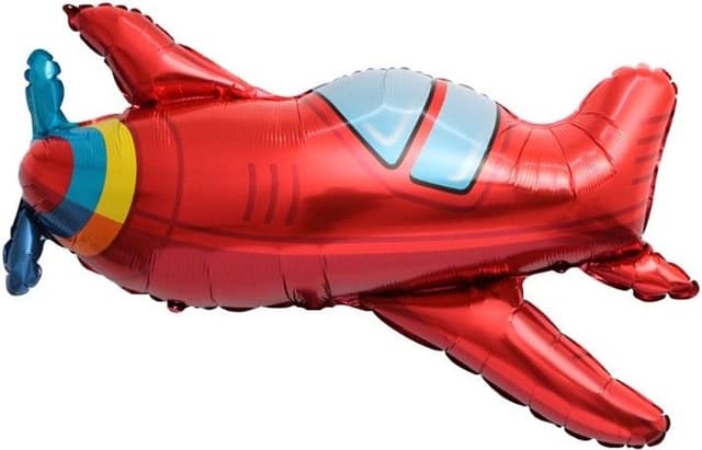 Шар (38''/97 см) Фигура, Самолет, Красный Шар (38''/97 см) Фигура, Самолет, Красный