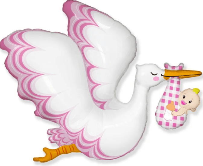 Шар (38"/97см) Фигура,Аист принес девочку
