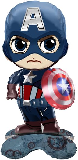 Шар 3D (23''/58 см) Фигура на подставке, Мститель Капитан (Только для воздуха)
