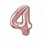 Шар (40''/102 см) Цифра, 4, Slim, розовое золото Шар (40''/102 см) Цифра, 4, Slim, розовое золото