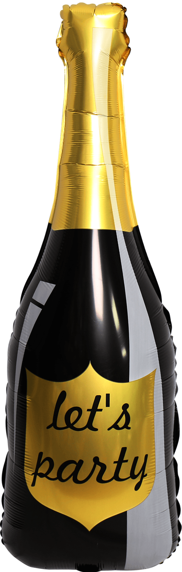 Шар (40"/102см) Фигура,Бутылка Шампанское, Let's Party, черная Шар (40"/102см) Фигура,Бутылка Шампанское, Let's Party, черная