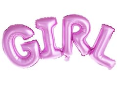 Шар (44"/112 см) Фигура, Надпись "Girl" Розовый воздух!