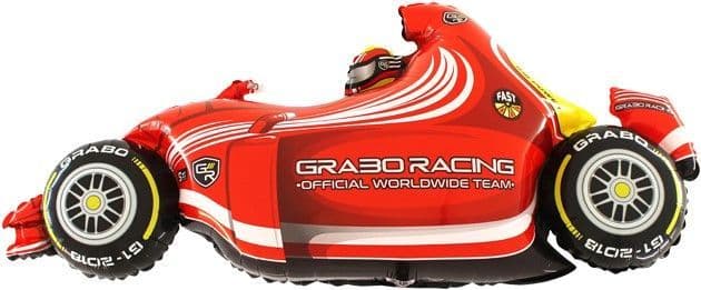 Шар (49''/124 см) Фигура, Гоночный автомобиль, Красный Шар (49''/124 см) Фигура, Гоночный автомобиль, Красный