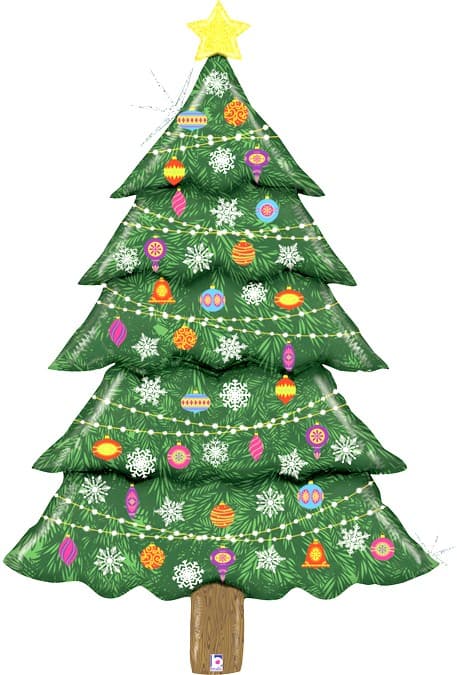 Шар (60''/152 см) Фигура, Новогодняя елка, Голография Шар (60''/152 см) Фигура, Новогодняя елка, Голография