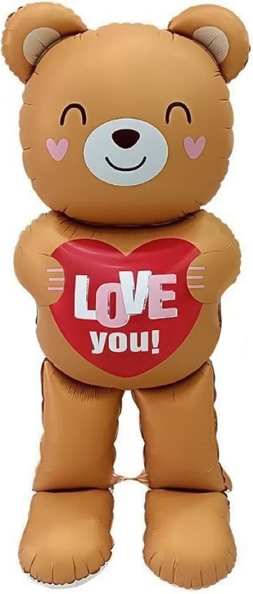 Шар (61''/155 см) Фигура 3D, Мишка с сердцем