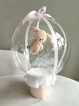 Шар баблс с игрушкой в шляпной коробке «Волшебный box»