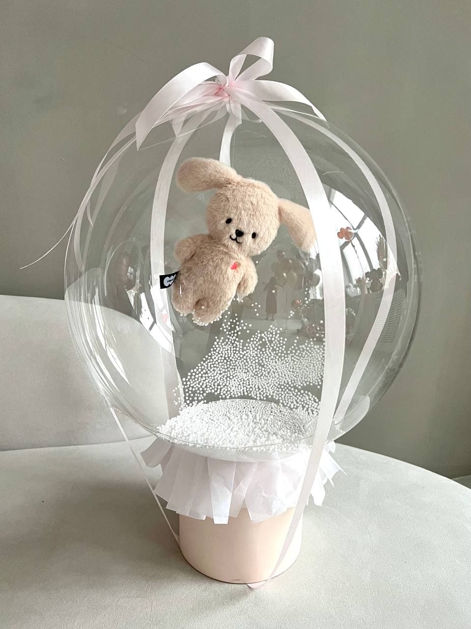 Шар баблс с игрушкой в шляпной коробке «Волшебная коробка»