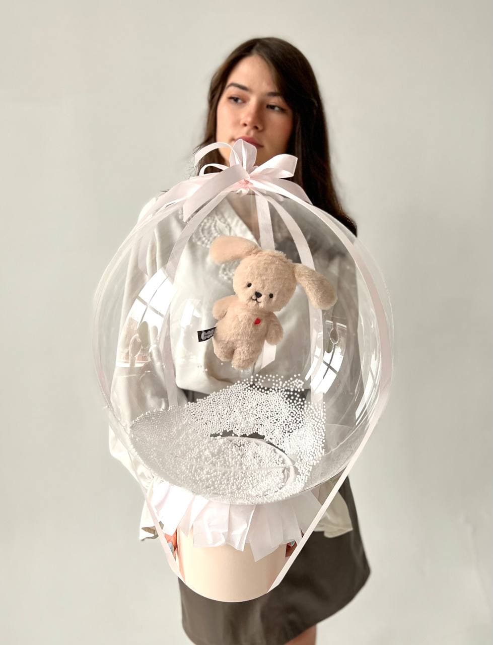 Шар баблс с игрушкой в шляпной коробке «Волшебная коробка»