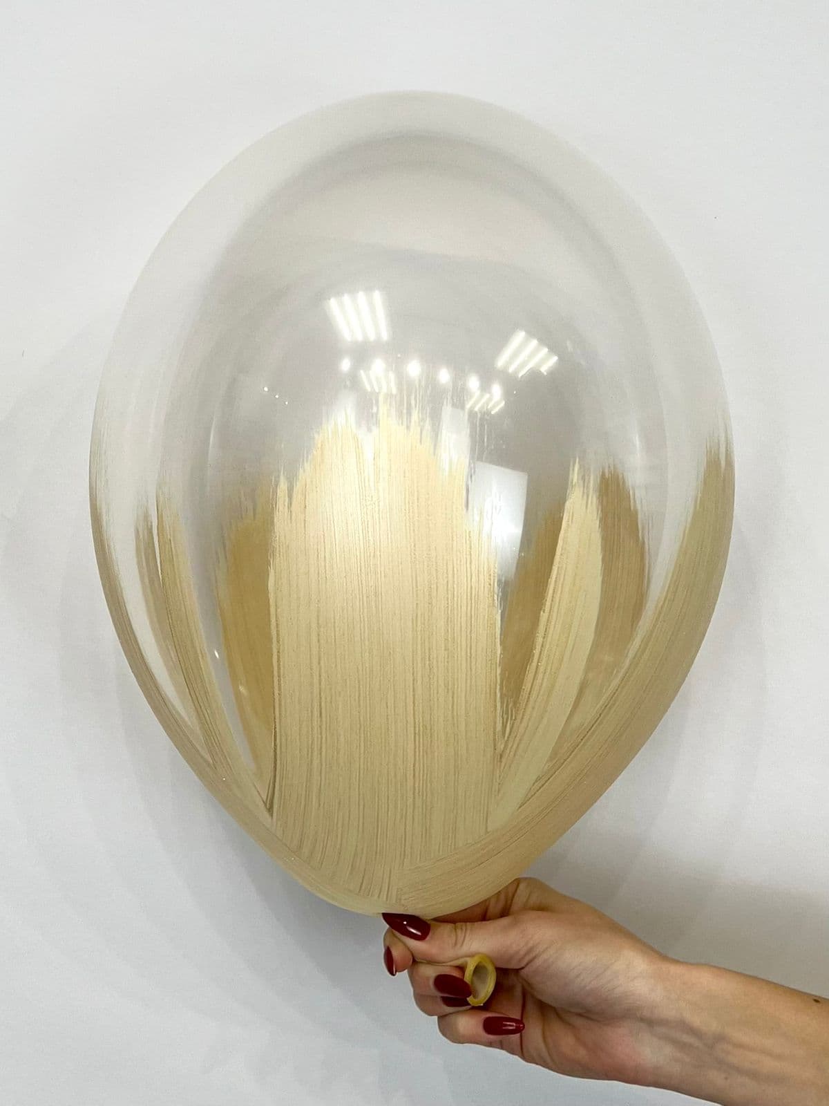 Шар Браш латте макарунс, прозрачный кристалл 30см