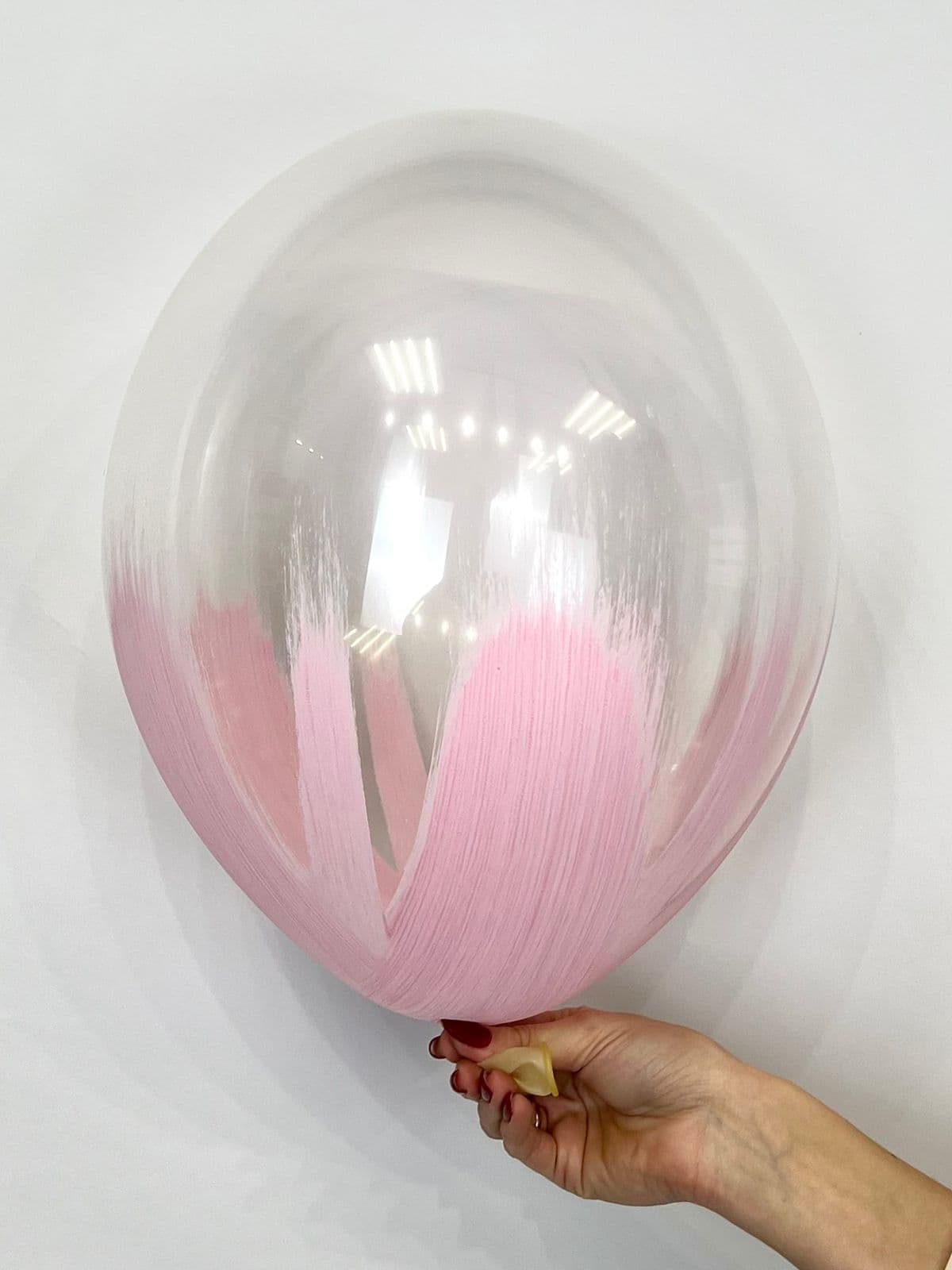 Шар Браш розовый макарунс, прозрачный кристалл 30см