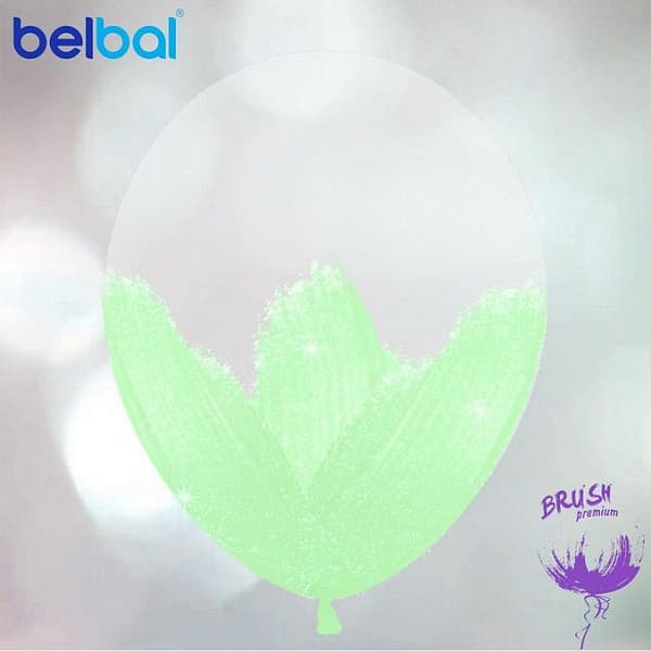 Шар Браш зеленый макарунс, прозрачный кристалл 30см