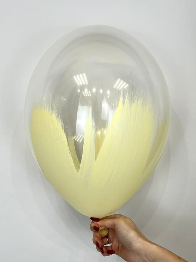 Шар Браш желтый макарунс, прозрачный кристалл 30см Шар Браш желтый макарунс, прозрачный кристалл 30см