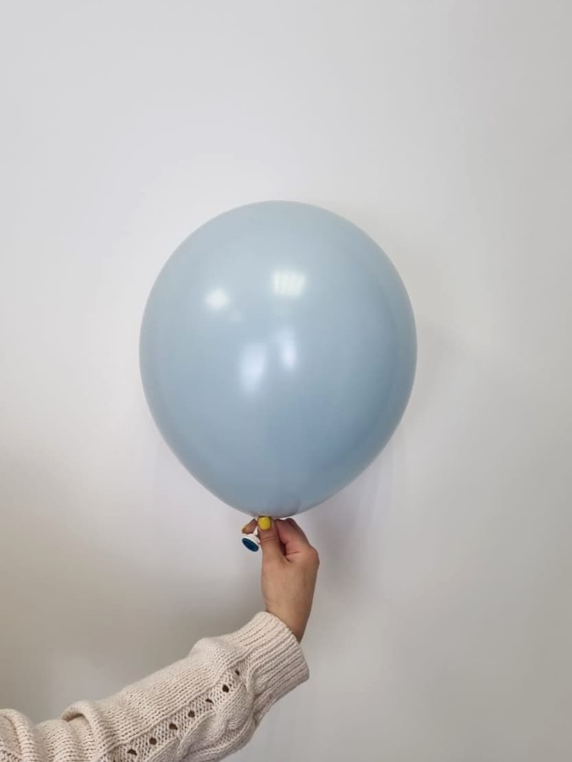 Шар даблстафф (шар в шаре) бирюза + белый пастель 30 см