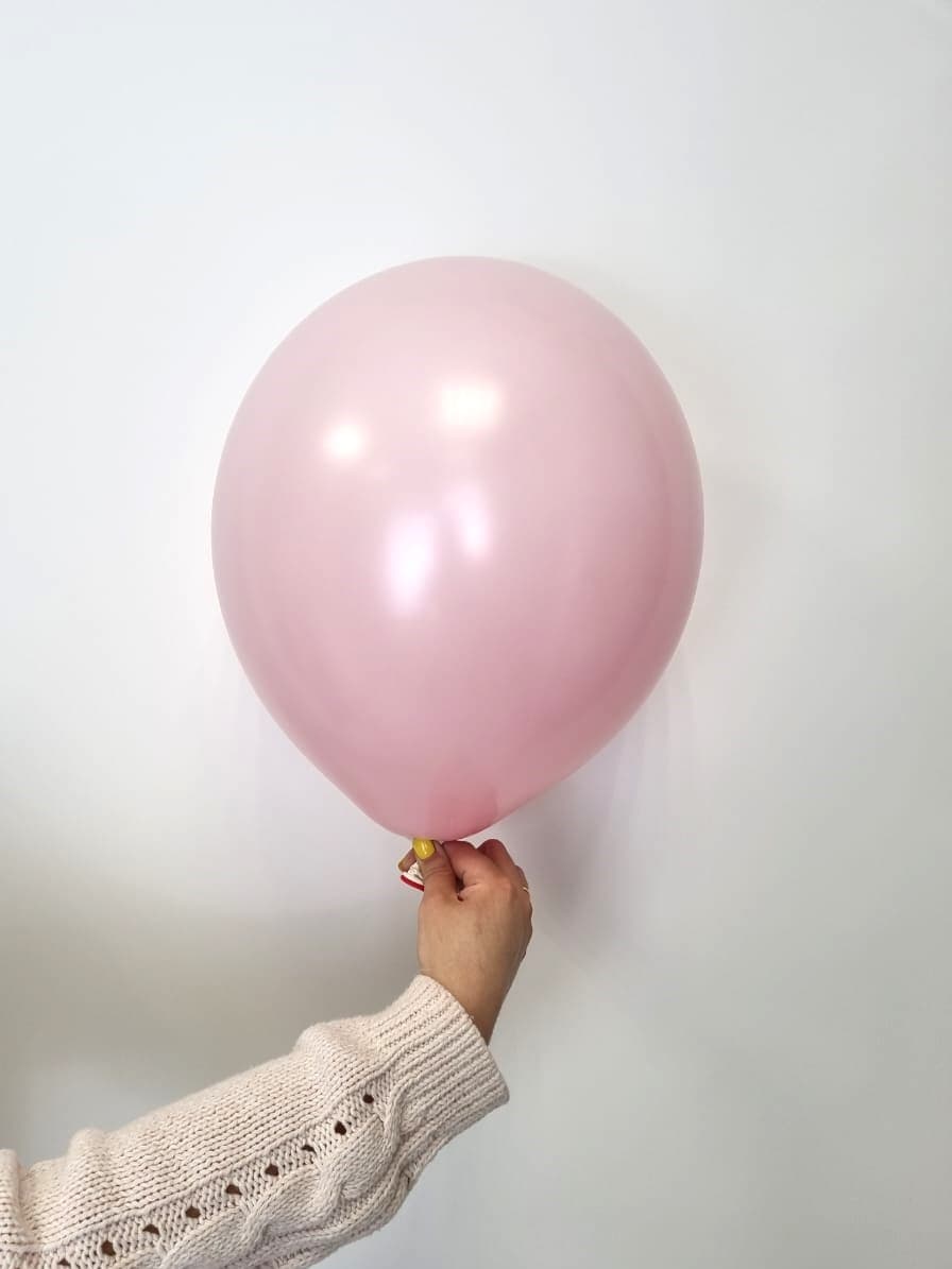 Шар даблстафф (шар в шаре) красный + белый пастель 30 см