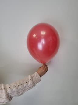 Шар даблстафф (шар в шаре) красный кристалл + красный пастель 30 см