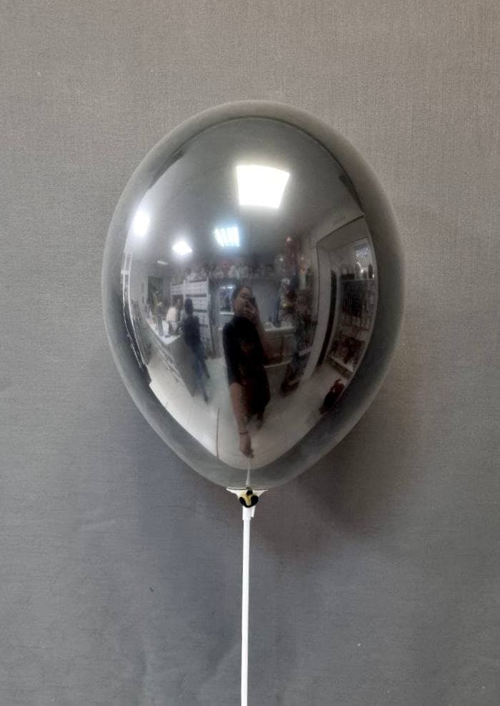 Шар даблстафф (шар в шаре) кристалл + черный пастель 30 см