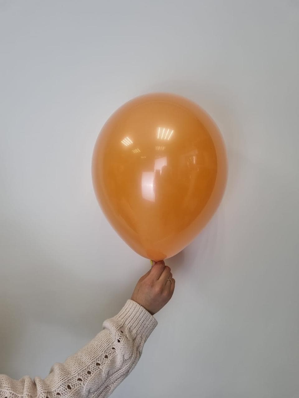 Шар даблстафф (шар в шаре) кристалл + оранжевый пастель 30 см