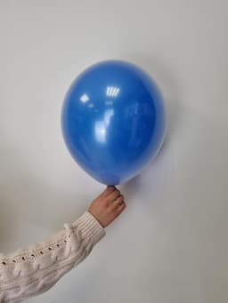 Шар даблстафф (шар в шаре) кристалл + синий пастель 30 см