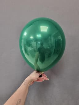 Шар даблстафф (шар в шаре) кристалл зелёный + черный пастель 30 см