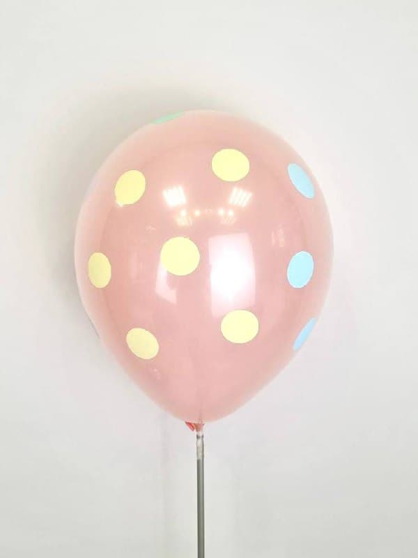 Шар даблстафф (шар в шаре) розовый + Макарунс, Цветные точки, Прозрачный (390), кристалл, 5 ст 30 см Шар даблстафф (шар в шаре) розовый + Макарунс, Цветные точки, Прозрачный (390), кристалл, 5 ст 30 см