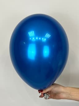 Шар даблстафф (шар в шаре) синий кристалл + серебро хром 30 см