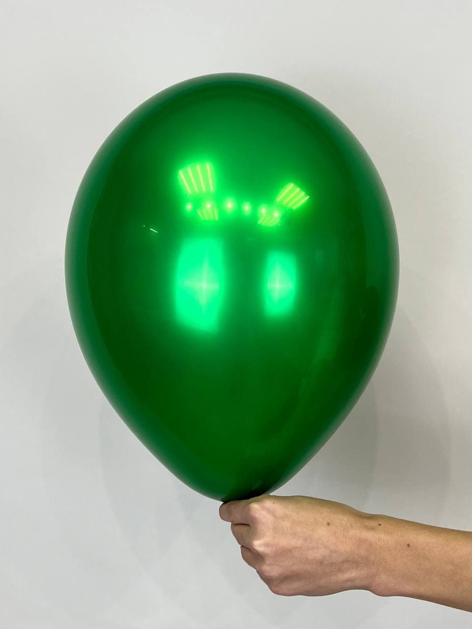 Шар даблстафф (шар в шаре) зеленый кристалл + серебро хром 30 см (2)