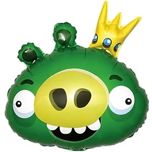 Шар фольга King Pig Angry Birds с гелием 65см Шар фольга King Pig Angry Birds с гелием 65см